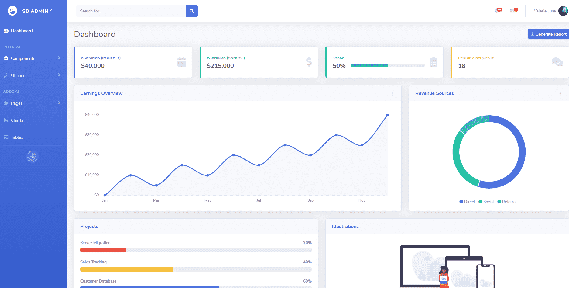 图片[3]-蓝色后台管理系统网站模板-乐熊工作室